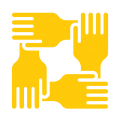 hands in a circle icon