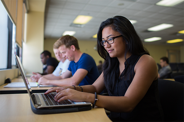 UCF students studying