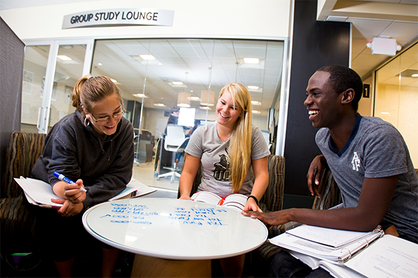 UCF students studying