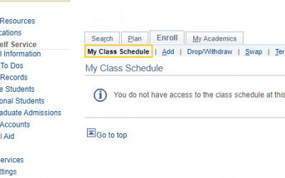 Select My Class Schedule