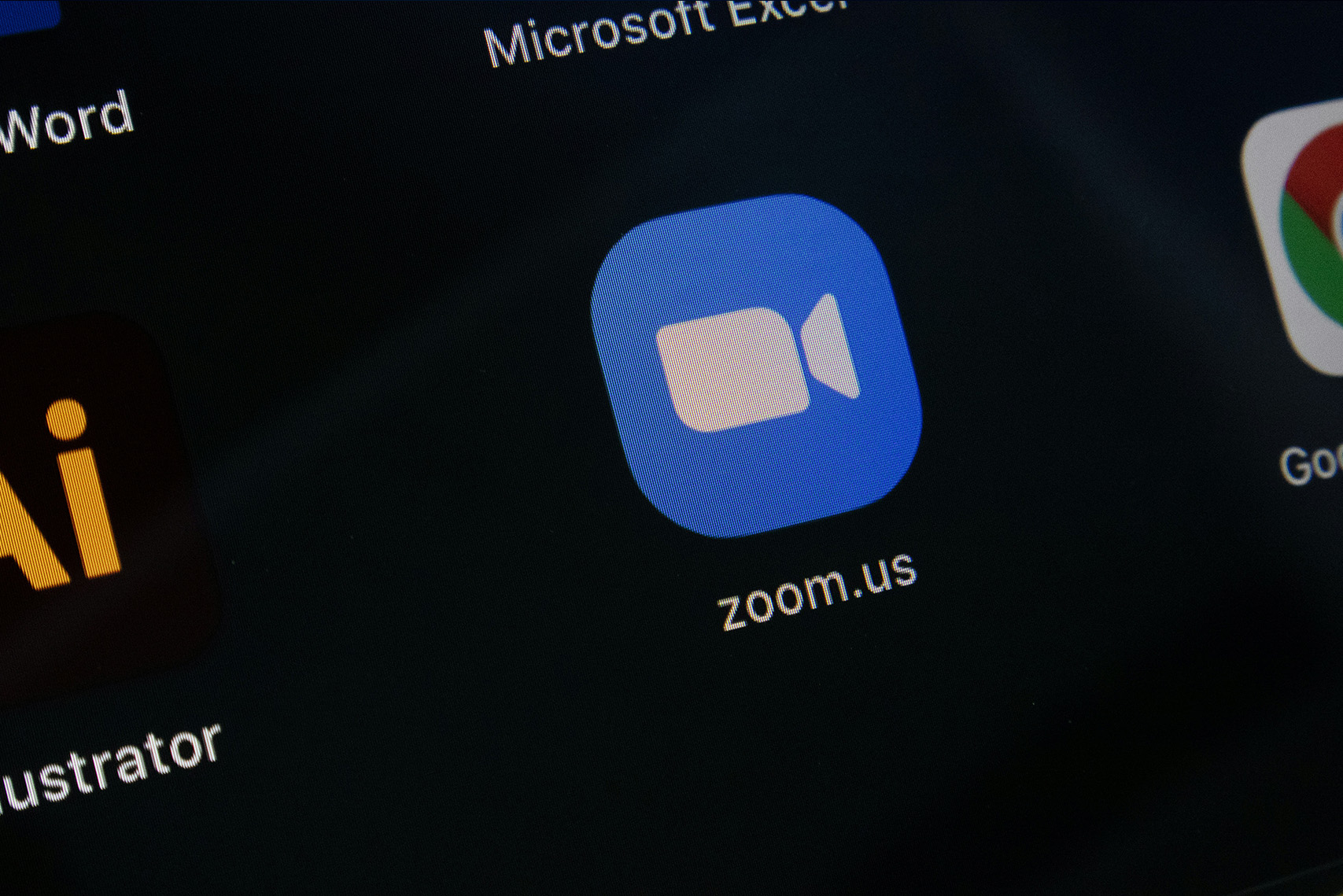 Zoom App on a screen