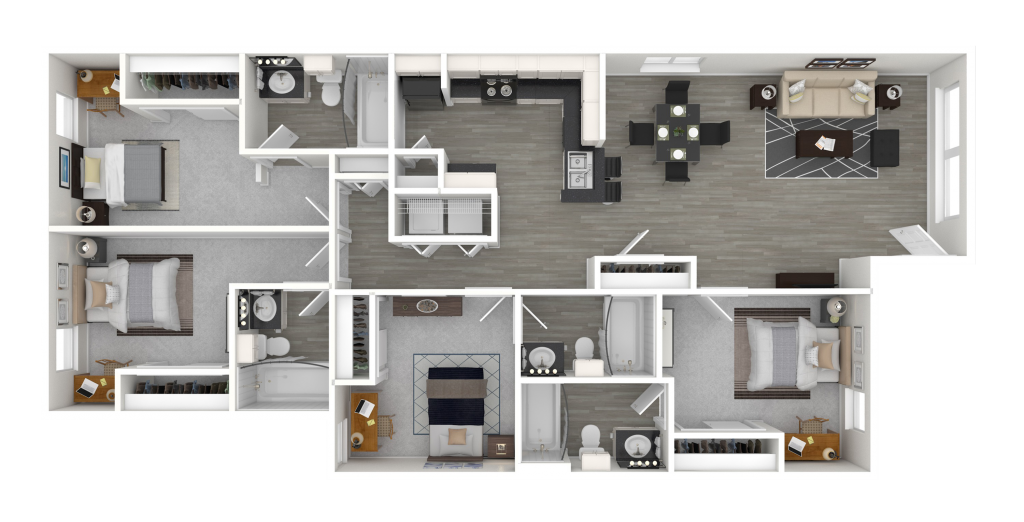 The Verge Housing Floor Plan 4x4 The Verge 4x4 Floor Plan
